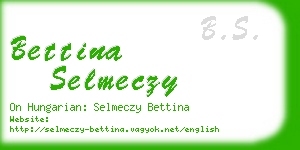 bettina selmeczy business card